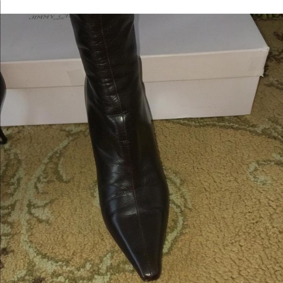 🎈SOLD Jimmy Choo, Peony Brown Leather Boots - Picture 5 of 8